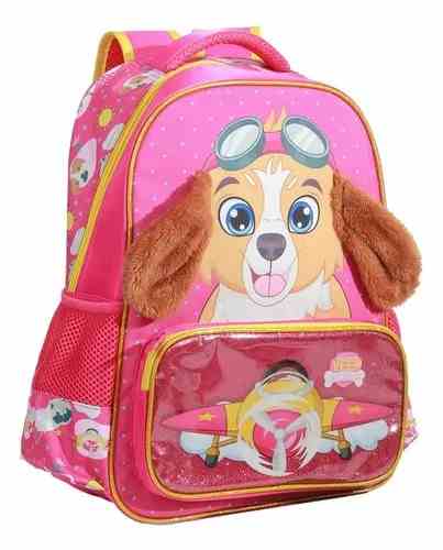 MOCHILA INF. URSO AVIADOR PELUCIA G